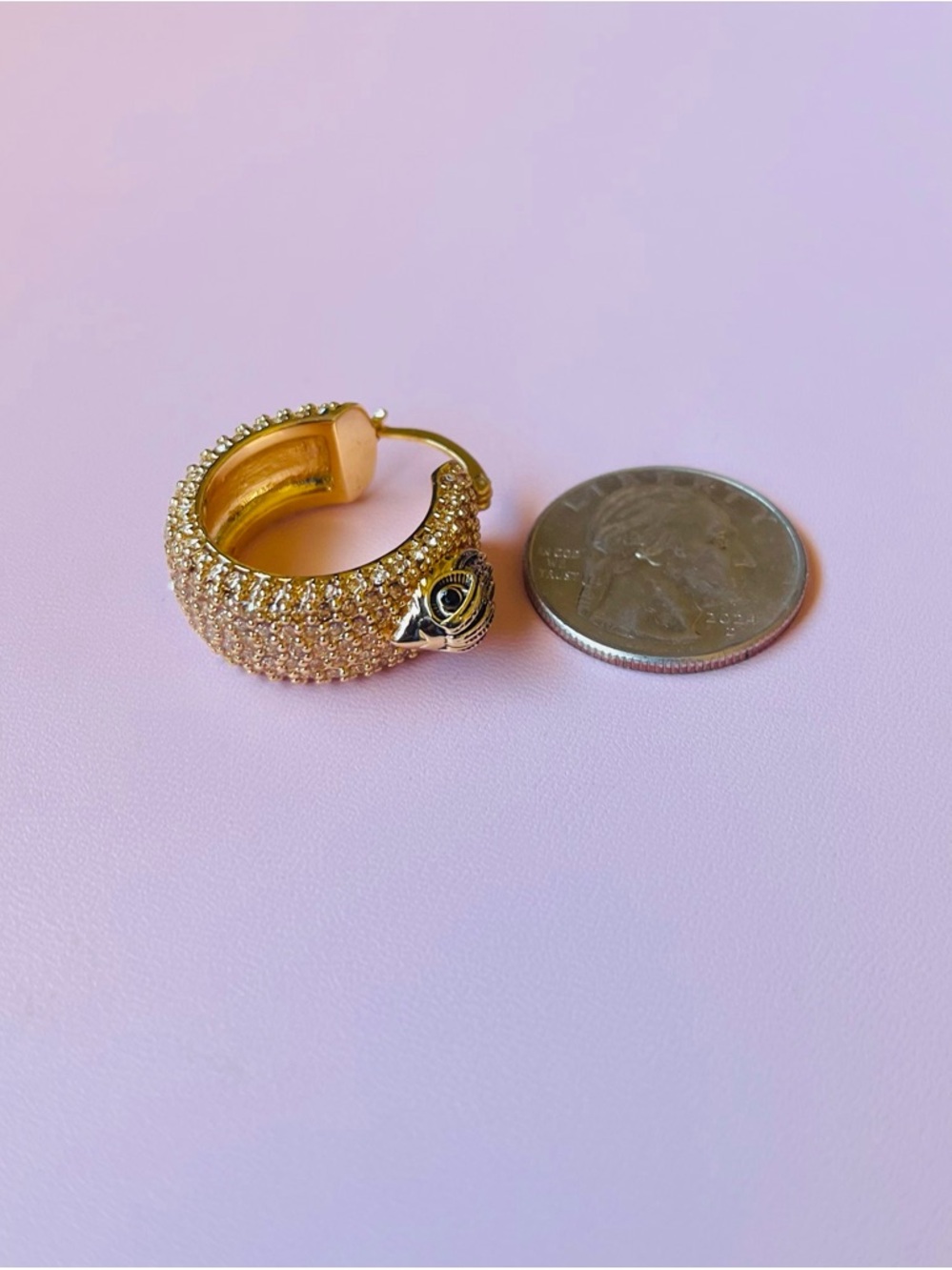 Kurt Geiger London Women's Pavé Eagle
Hoop Earrings - Picture 7 of 8